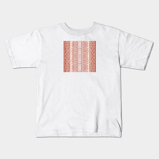 Striped Snake Skin Kids T-Shirt by mkbl